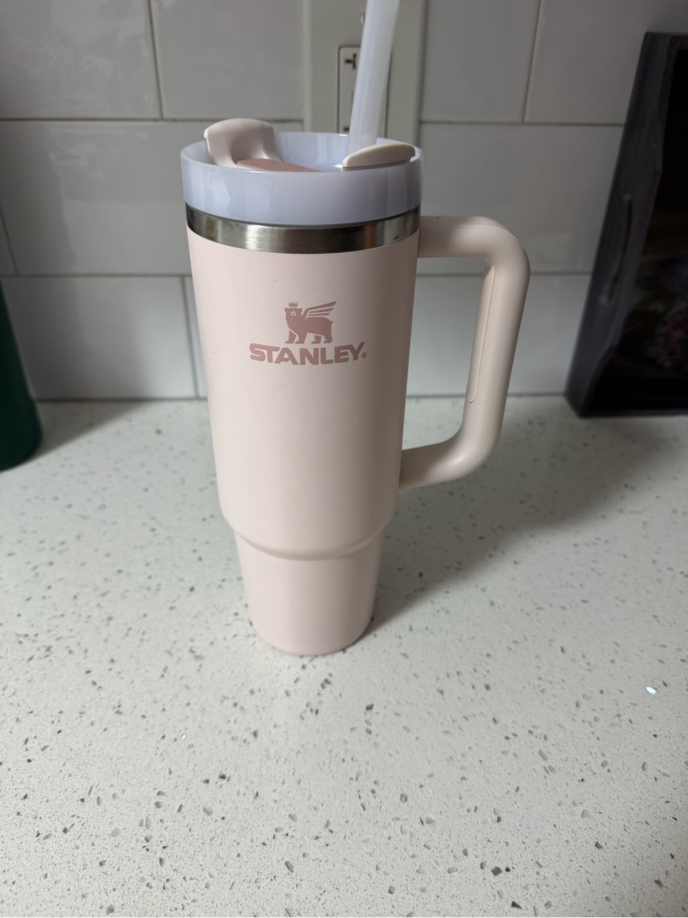 Stanley Blush Pink Insulated Travel Mug with Handle